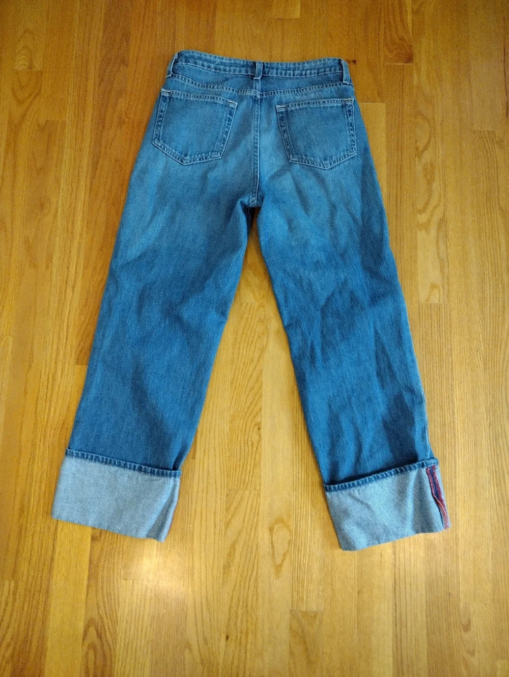 L’AGENCE Wide Leg Jeans Leighton Cropped Cuffed Stovepipe Size 25 NWOT Boho - Picture 3 of 13